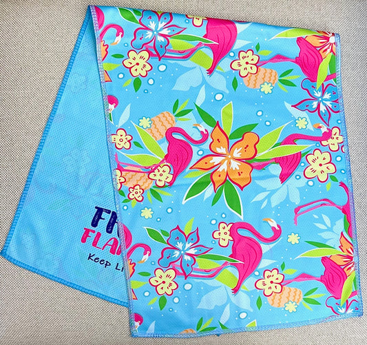 Tropicool Flamingo Cooling Towel